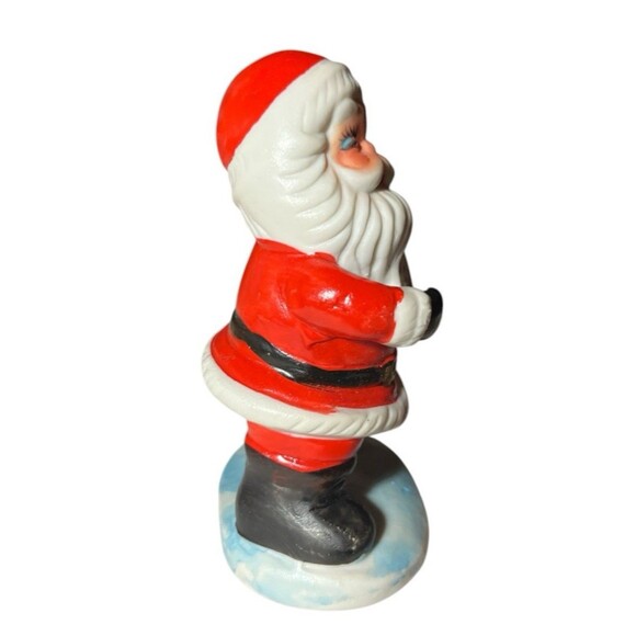 Vintage Porcelain Santa Claus Figurine Playing Mandolin Japan Christmas 4-1/4" - Picture 2 of 4